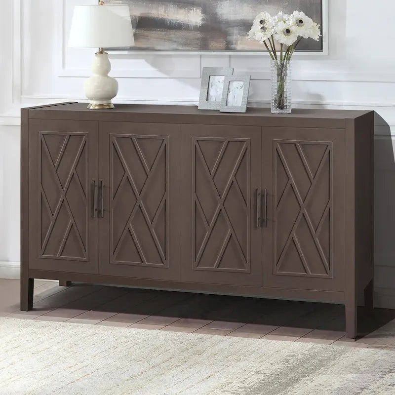 4 Door Wooden Twill Sideboard